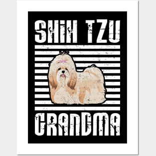 Shih Tzu Grandma Proud Dogs Posters and Art